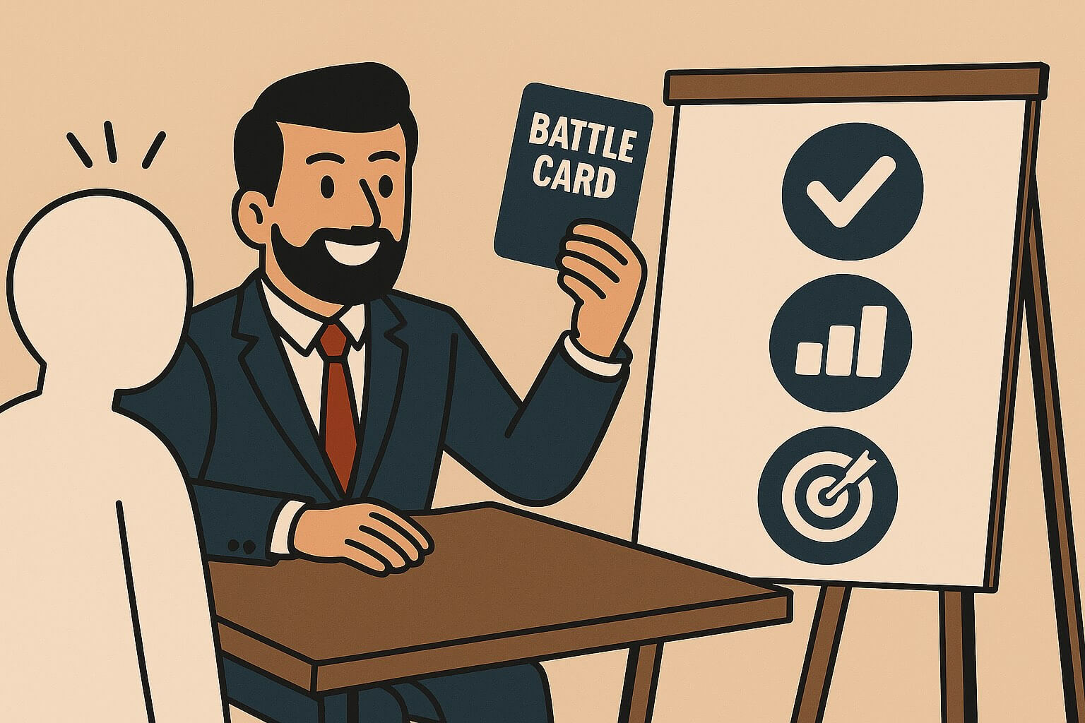 Verkaufsgespräch mit Battle Cards